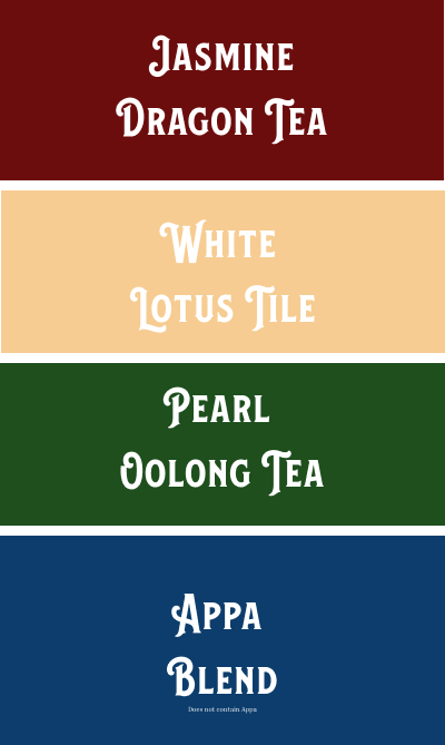 Tea blend label designs